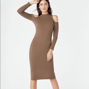 Just Fab Cold Shoulder Sweater Dress
